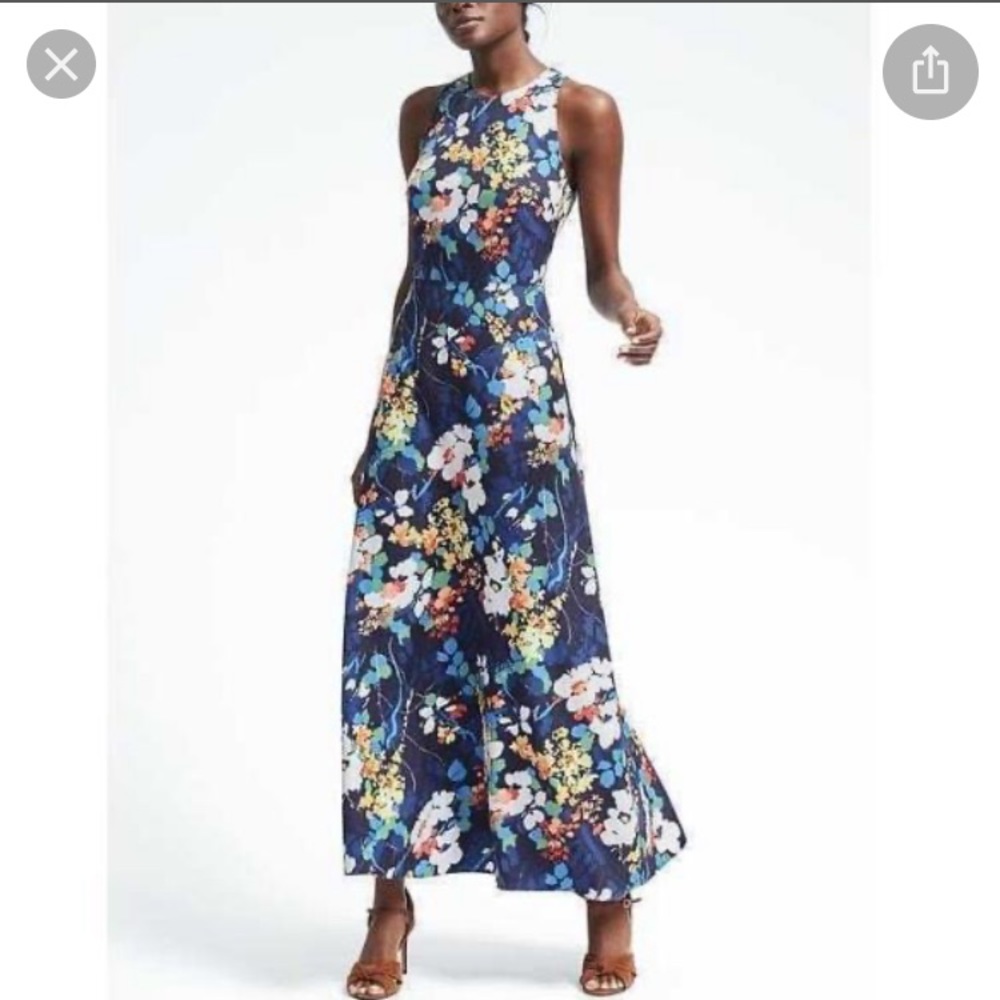 NWOT Banana Republic Bold Floral Maxi Dress